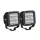 Westin Axis LED Auxiliary Light 4.5 inch x 4.5 inch Square Spot w/3W Osram (Set of 2) - Black - Mammoth Racing -