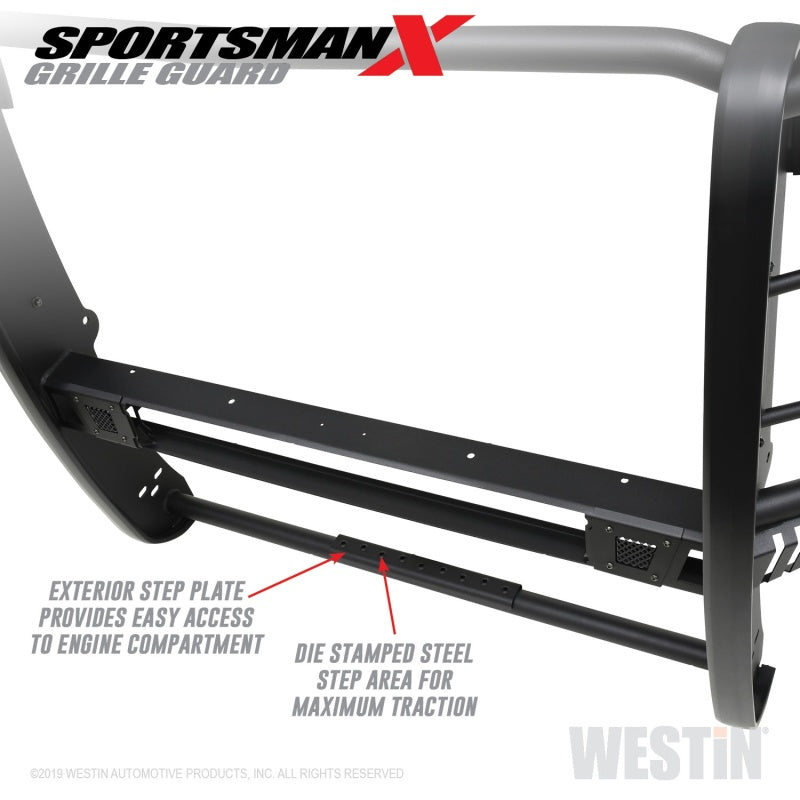 Westin 2020 Chevy Silverado 2500/3500 Sportsman X Grille Guard - Textured Black - Mammoth Racing -
