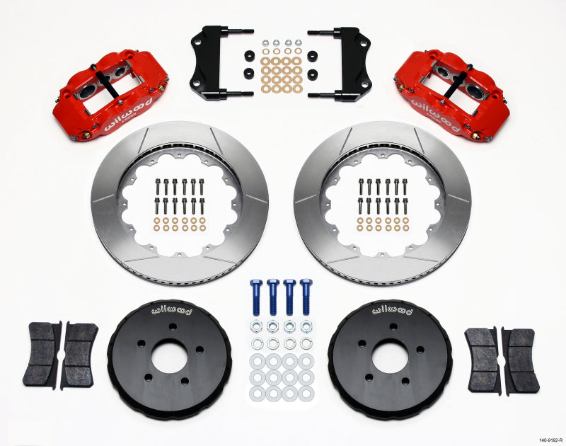 Wilwood Narrow Superlite 6R Front Hat Kit 14.00in Red Nissan 350Z/Fiti G35 - My Store