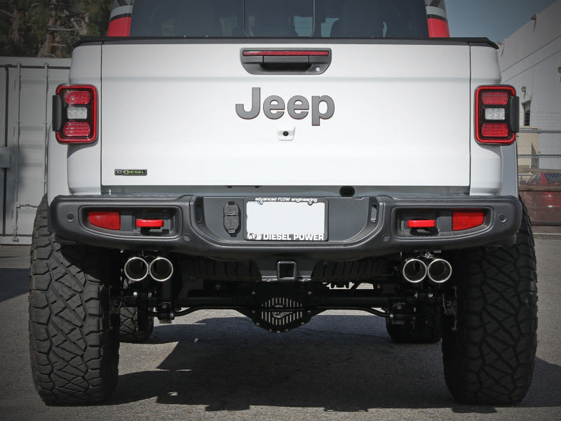 aFe Vulcan Series 3in 304SS Cat-Back 21 Jeep Gladiator V6-3.0L (td) - Dual Polished Tip - Mammoth Racing -