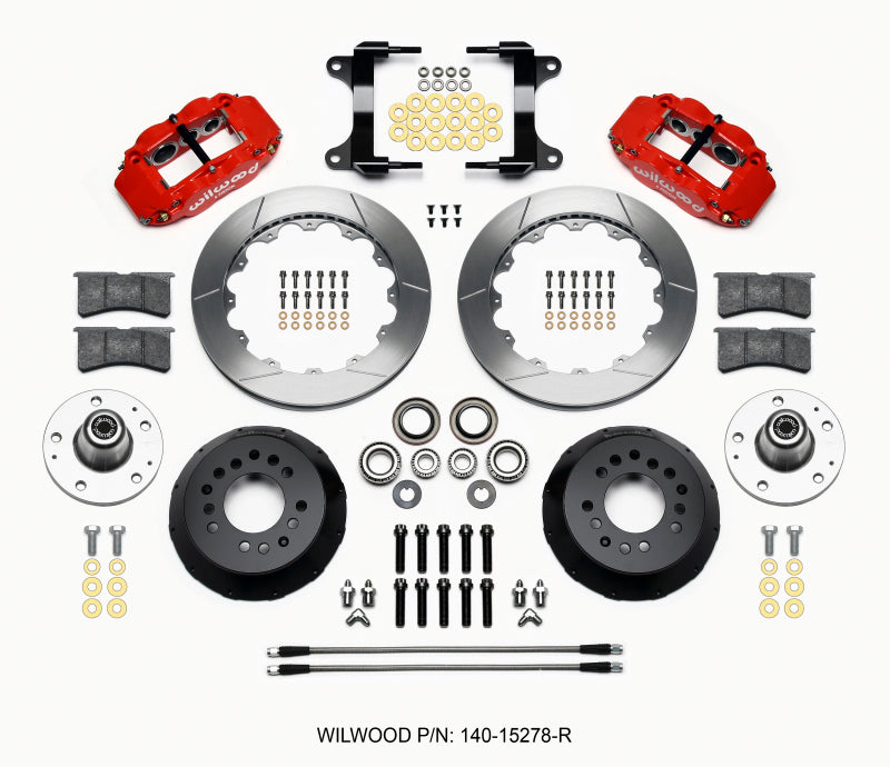 Wilwood Narrow Superlite 6R Front Hub Kit 12.88in Red 82-92 Camaro//Firebird - My Store