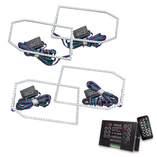 Oracle Chevy Silverado 14-15 Halo Kit Non-Projector Style - ColorSHIFT w/ 2.0 Controller - Mammoth Racing -