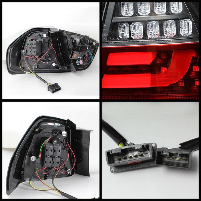 Spyder BMW E90 3-Series 06-08 4Dr LED Indicator LED Tail Lights Blk ALT-YD-BE9006-LBLED-G2-BK - Mammoth Racing -