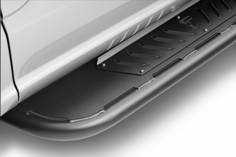 N-FAB 19-21 GMC 1500 Crew Crab Roan Running Boards - Textured Black - Mammoth Racing -