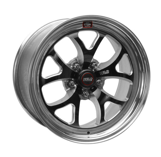 Weld S76 17x7 / 5x4.75 BP / 4.2in. BS Black Wheel (High Pad) - Non-Beadlock - Mammoth Racing -