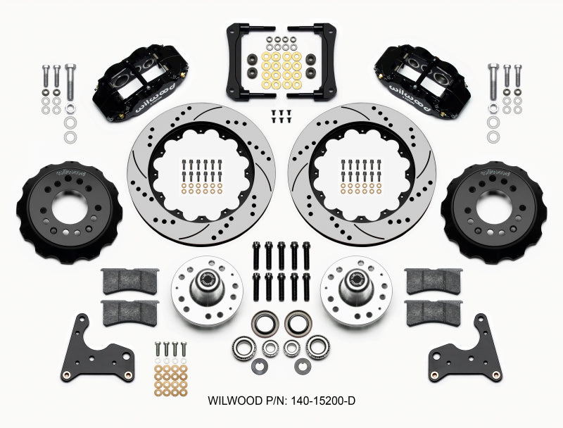 Wilwood Narrow Superlite 6R Front Hub Kit 14.00in Drilled 65-72 CDP C Body -Drum - My Store