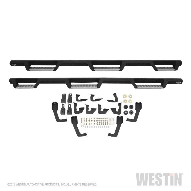 Westin/HDX 07-18 Chevrolet Silverado 2500 6.5ft Drop Wheel to Wheel Nerf Step Bars - Textured Black - Mammoth Racing -