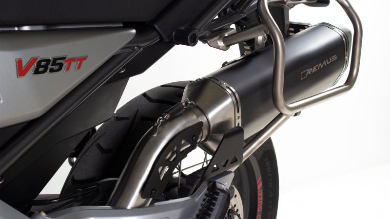Remus 2019 Moto Guzzi V85 TT Black Hawk Black Slip On - Mammoth Racing -