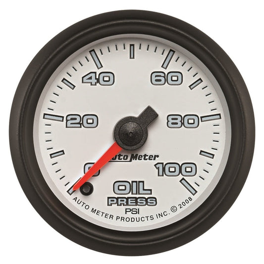 Autometer Pro-Cycle Gauge Oil Pressure 2 1/16in 100psi Digital Stepper Motor White - My Store