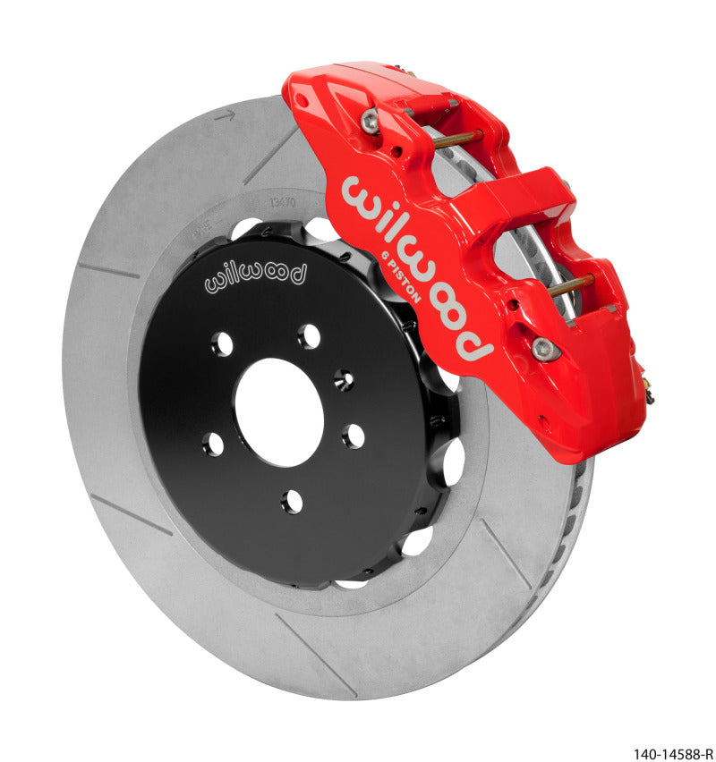 Wilwood Aero6 Front Kit 15.00in BBK - 08-12 Audi A4/a5/s5 - Slotted Rotor - Red - My Store