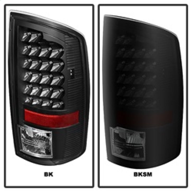 Xtune Dodge Ram 02-06 1500 / Ram 2500/3500 03-06 LED Tail Light Black Smoke ALT-JH-DR02-LED-BKSM - Mammoth Racing -