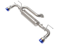 aFe 19-22 Mazda 3 L4 2.5L Takeda 3in to 2-1/2in 304 SS Axle-Back Exhaust w/ Blue Flame Tip - Mammoth Racing -