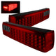 Xtune Ford MUStang 87-93 LED Tail Lights Red Smoke ALT-ON-FM87-LED-RS - Mammoth Racing -