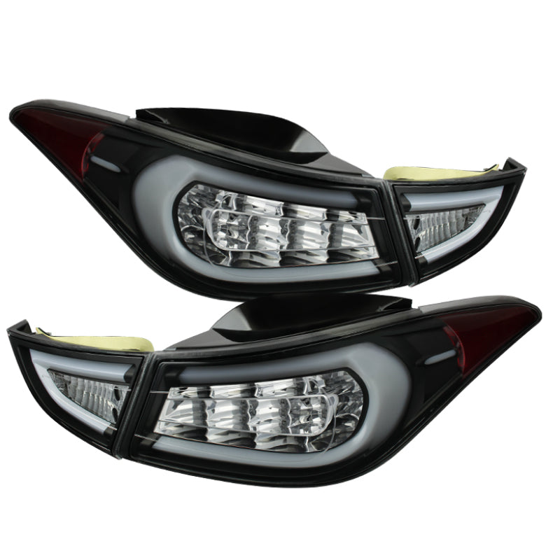 Spyder Hyundai Elantra 11-13 Light Bar LED Tail Lights Black ALT-YD-HYELAN11-LED-BK - Mammoth Racing -