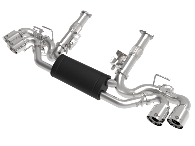 aFe MACH Force-Xp 3in to 2-1/2in 304SS Cat-Back 2020 Chevy Corvette (C8) 6.2L - Polished Tip - Mammoth Racing -