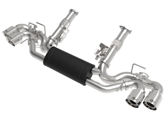 aFe MACH Force-Xp 3in to 2-1/2in 304SS Cat-Back 2020 Chevy Corvette (C8) 6.2L - Polished Tip - Mammoth Racing -