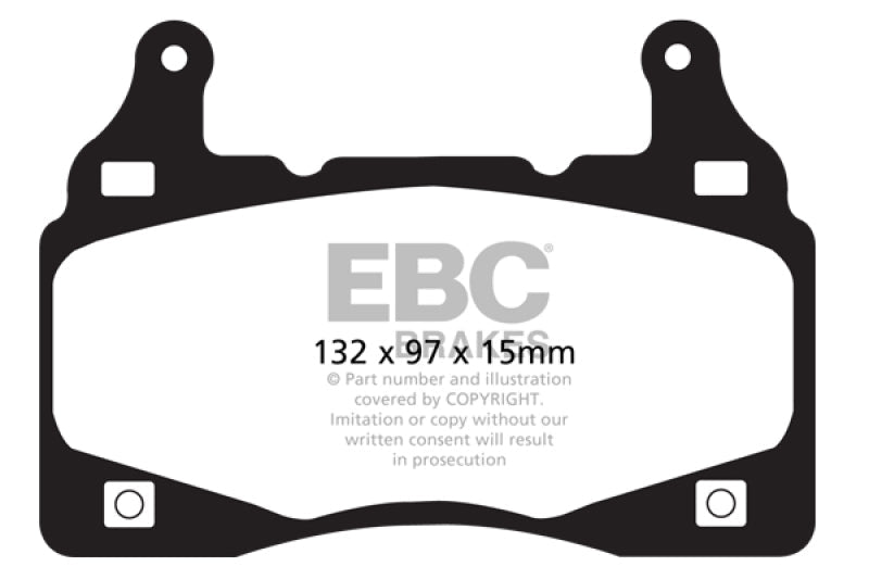 EBC 11-15 Chevrolet Camaro (5th Gen) 6.2 Redstuff Front Brake Pads - My Store