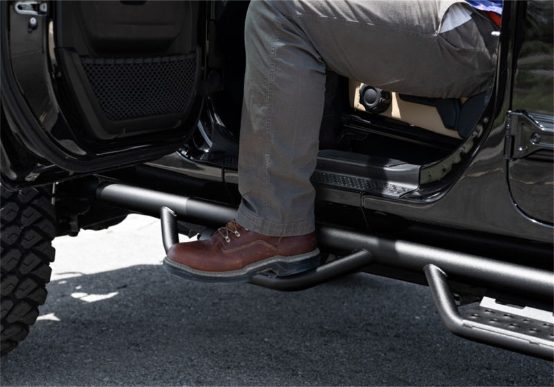 N-Fab RS Nerf Step 07-18 Jeep Wrangler JK 4DR - Full Length - Tex. Black - Mammoth Racing -