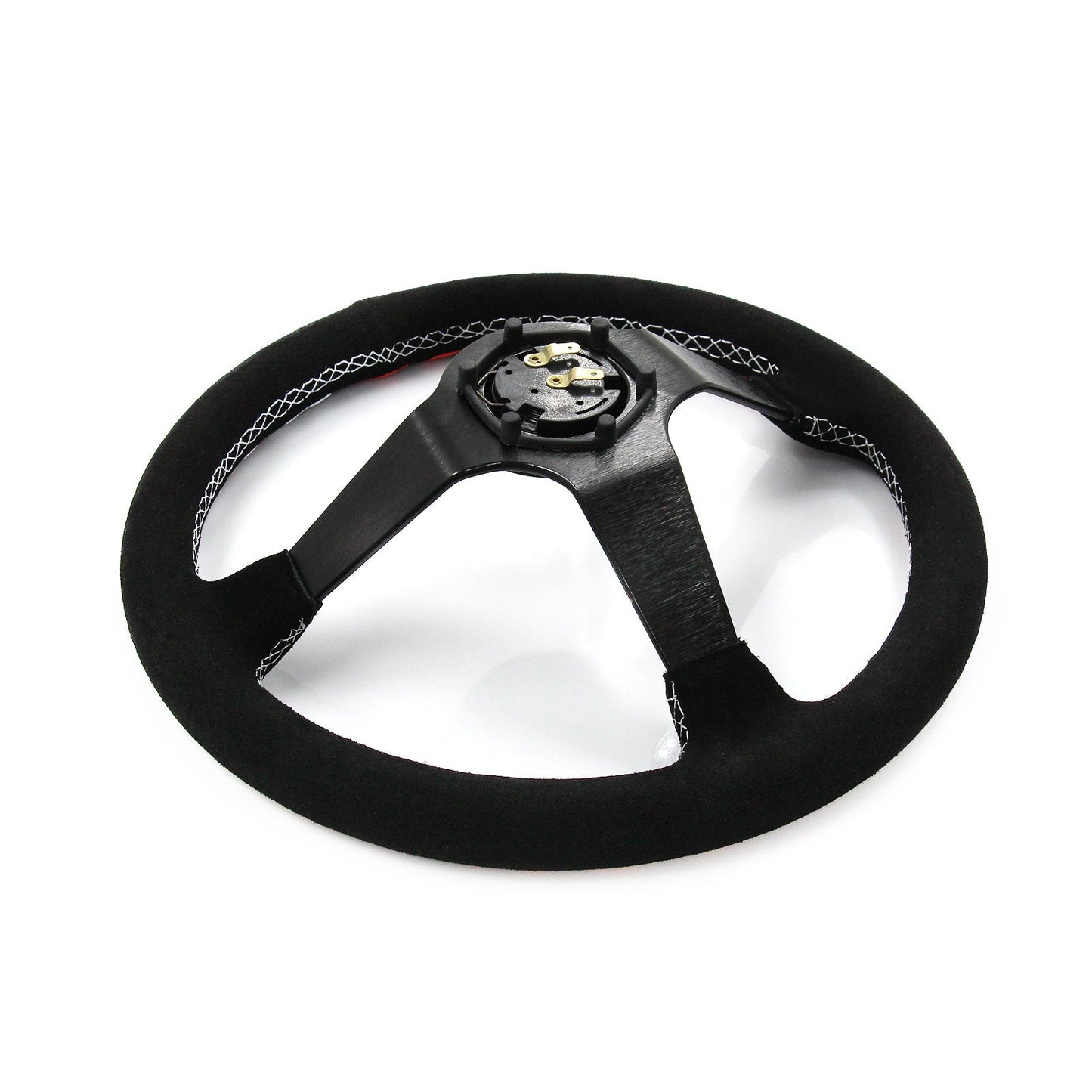 Have Faith John 3 16 Short Hub Adapter + Suede Steering Wheel For 02-06 Mini Cooper E90