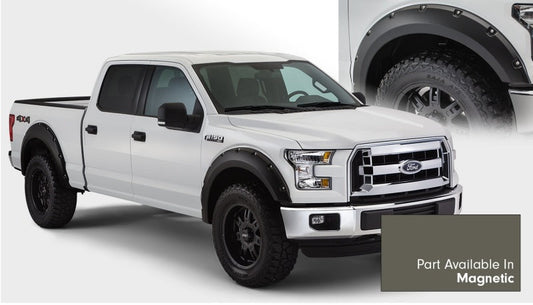 Bushwacker 16-17 Ford F-150 Styleside Pocket Style Flares 4pc 78.9/67.1/97.6in Bed - Magnetic - My Store