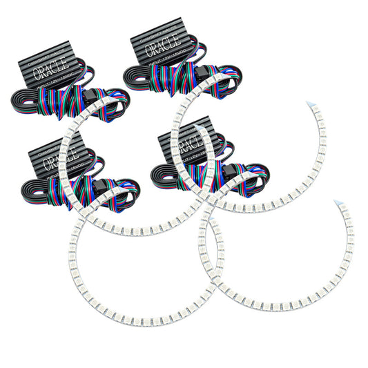 Oracle Ford F250/350 11-16 Halo Kit (Round Ring Design) - ColorSHIFT w/o Controller - Mammoth Racing -