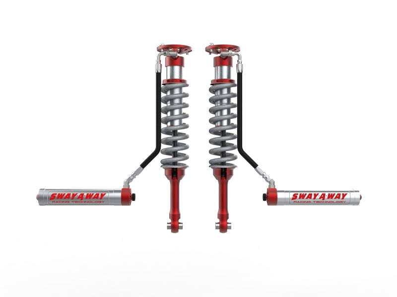aFe Sway-A-Way 10-14 F150/Raptor 6.2L 2.5 Front Coilover Kit w/ Remote Reservoirs and Compr Adjuster - Mammoth Racing -