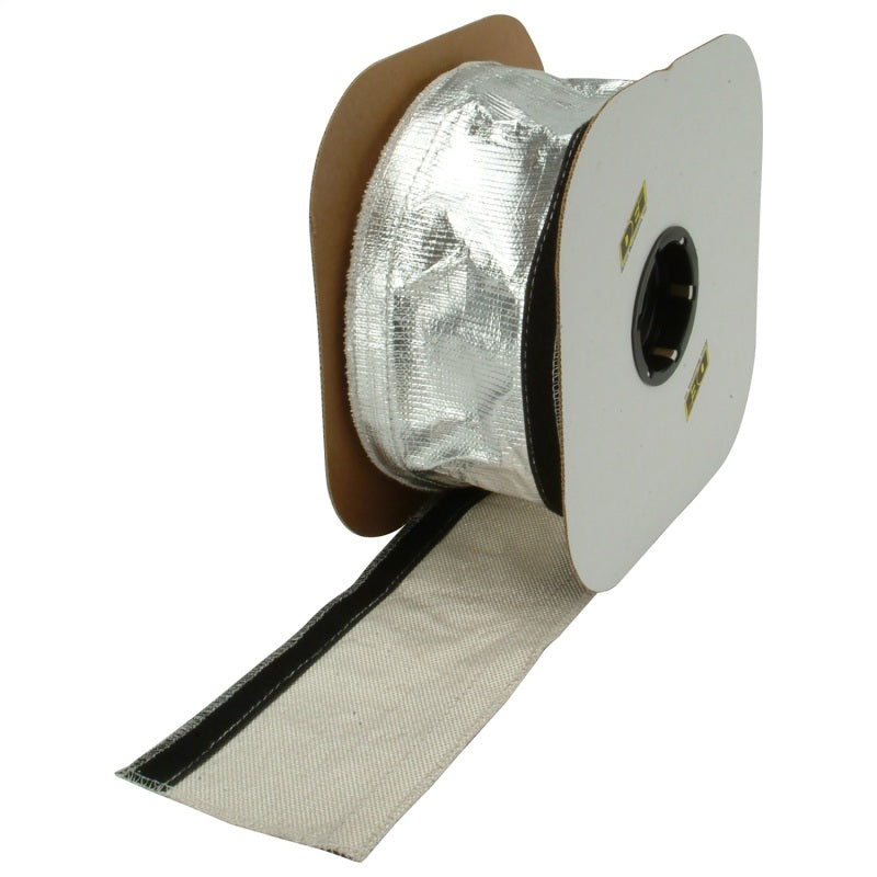 DEI Heat Shroud 2-1/2in x 50ft Spool - Aluminized Sleeving-Hook and Loop Edge - Mammoth Racing -