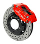 Wilwood Dynapro Radial Front Kit 11in Drilled & Slotted Red 61-67 Jaguar XKE w/ Lines - My Store