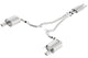 Borla Cat Back 15-17 Ford Mustang 3.7L V6 MT/AT 2.25in Pipe 4in Single Round Rolled Tips - Mammoth Racing -