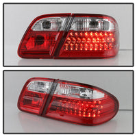 Xtune Mercedes Benz W210 E-Class 96-02 LED Tail Lights Red Clear ALT-CL-MBW210-LED-RC - Mammoth Racing -