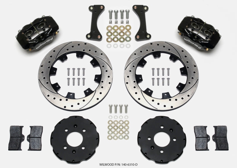Wilwood Forged Dynalite Front Hat Kit 12.19in Drilled 90-99 Civic w/240 mm Disc - My Store