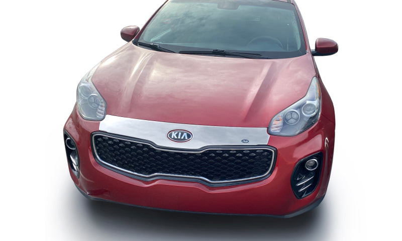 AVS 17-19 Kia Sportage Aeroskin Low Profile Hood Shield - Chrome - Mammoth Racing -