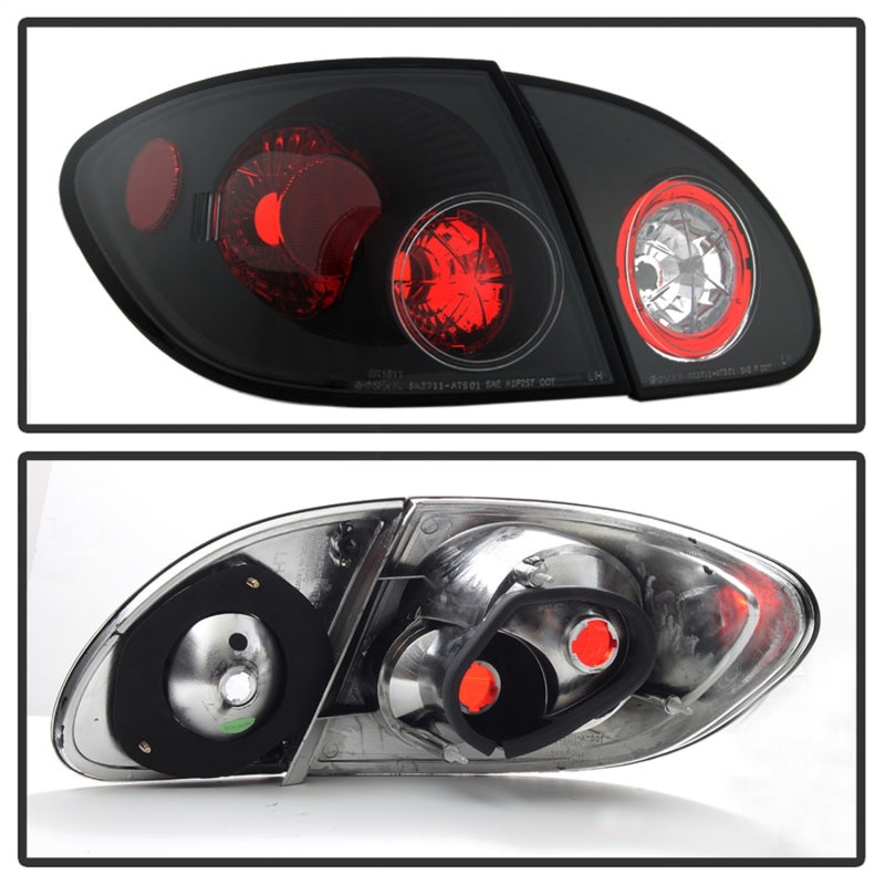 Spyder Toyota Corolla 03-08 Euro Style Tail Lights Black ALT-YD-TC03-BK - Mammoth Racing -