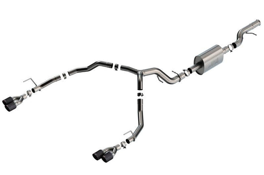 Borla 21-22 Chevrolet Tahoe 6.2L V8 2/4WD 4DR T-304 SS S-Type Cat-Back Exhaust w/ Carbon Fiber Tips - Mammoth Racing -