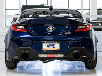 AWE Subaru BRZ / Toyota GR86 / Toyota 86 Track Edition Cat-Back Exhaust- Diamond Black Tips - Mammoth Racing -