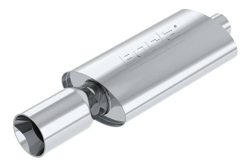 Borla Boomer Muffler Thumper Oval 2-1/4in In 4in Side Rount Out - Mammoth Racing -