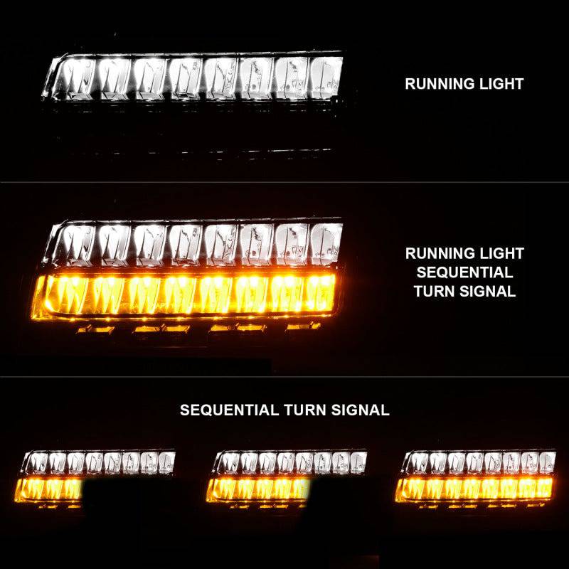ANZO 2018-2021 Jeep Wrangler LED Side Markers Chrome Housing Smoke Lens w/ Seq. Signal Sport Bulb - My Store