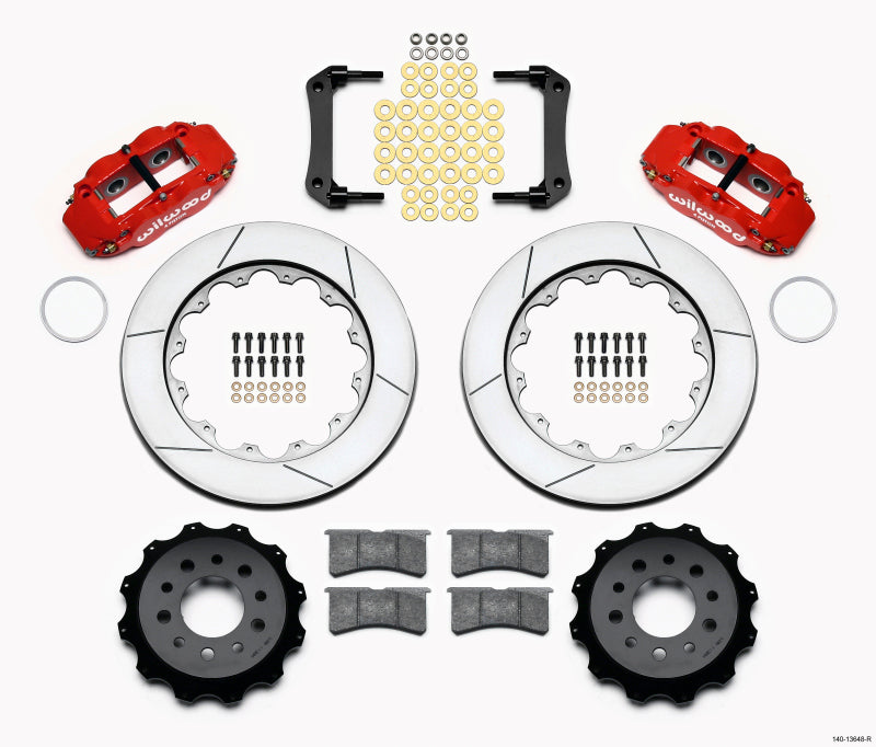 Wilwood Narrow Superlite 4R Rear Kit 14.00in Red Morrison Multilink IRS (2010-15 Camaro Based) - My Store