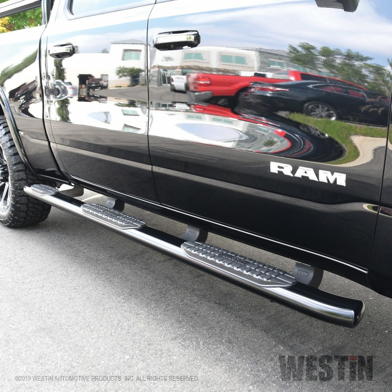 Westin 19-22 RAM 1500 CC 5ft7in. Bed (Excl. Classic) PRO TRAXX 5 W2W Oval Nerf Step Bars - Black - Mammoth Racing -