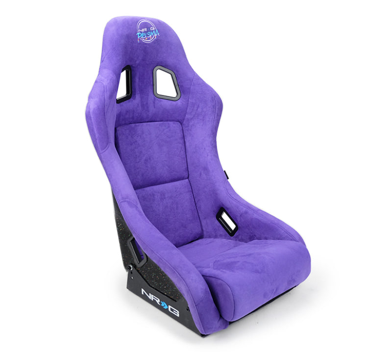 NRG FRP Bucket Seat PRISMA Edition w/ Pearlized Back Purple Alcantara - Medium - My Store