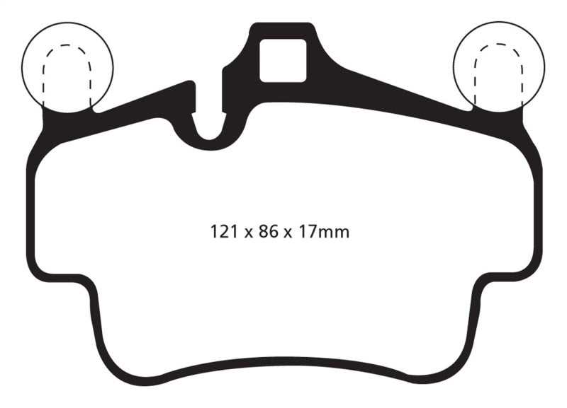 EBC 07-08 Porsche 911 (997) (Cast Iron Rotor only) 3.6 Carrera 2 Bluestuff Front Brake Pads - My Store