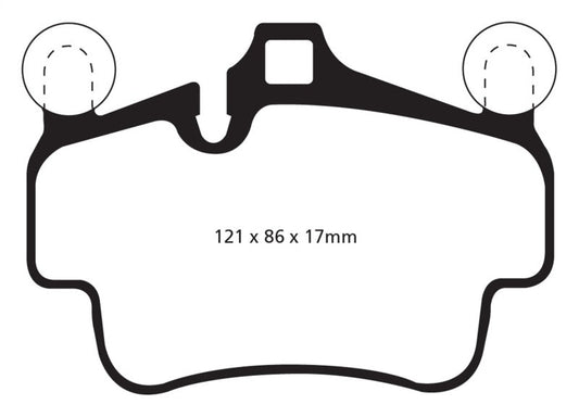 EBC 07-08 Porsche 911 (997) (Cast Iron Rotor only) 3.6 Carrera 2 Bluestuff Front Brake Pads