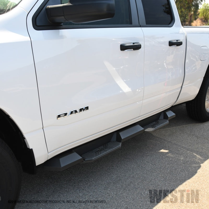 Westin/HDX 19-21 Ram 1500 Quad Cab (Excl. Classic) Xtreme Nerf Step Bars - Textured Black - Mammoth Racing -