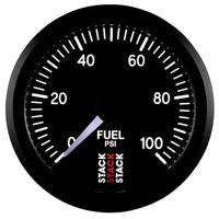 Autometer Stack 52mm 0-100 PSI 1/8in Nptf Male Pro Stepper Motor Fuel Pressure Gauge - Black - My Store