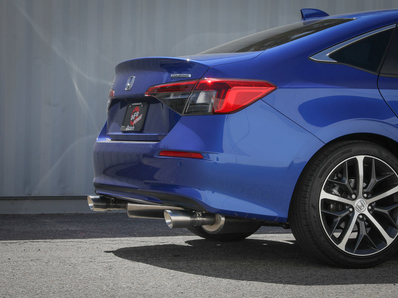 aFe POWER Takeda 2022 Honda Civic Stainless Steel Cat-Back Exhaust System w/ Polished Tip - Mammoth Racing -