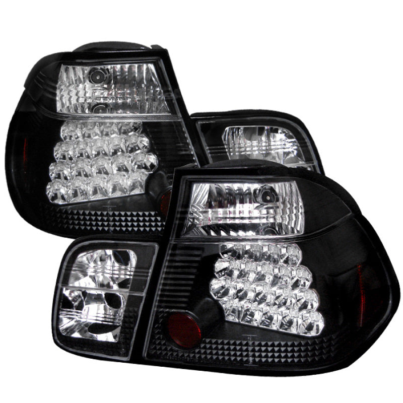 Spyder BMW E46 3-Series 99-01 4Dr LED Tail Lights Black ALT-YD-BE4699-4D-LED-BK - Mammoth Racing -