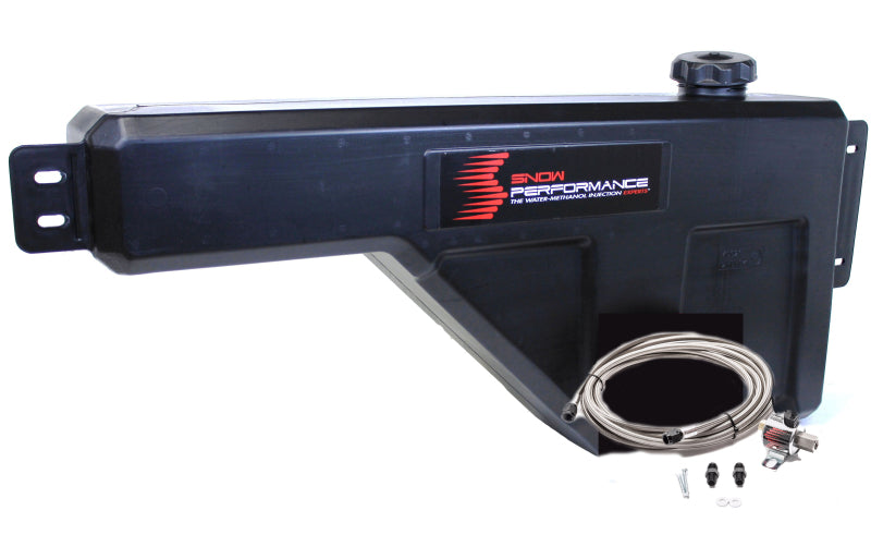 Snow Performance Water Tank Upgrade 10gal (w/Braided SS Line/Brackets/Solenoid/4AN Fittings) - My Store