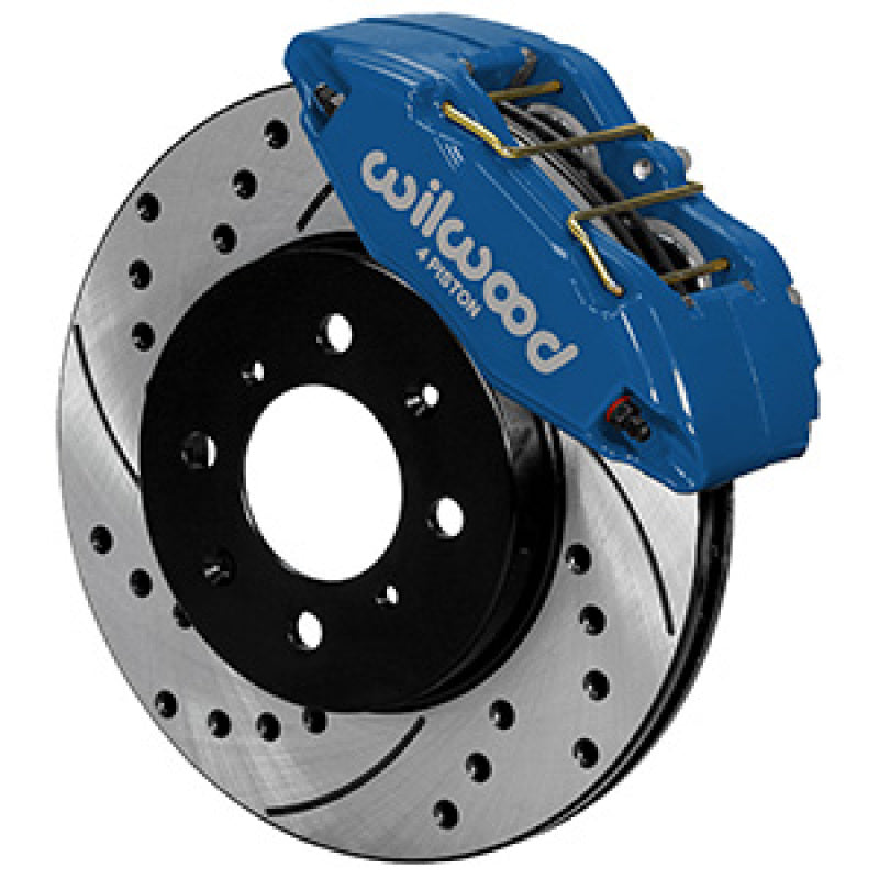 Wilwood Dpha Front Caliper & Rotor Kit Drilled Honda / Acura w/ 262mm OE Rotor - Competition Blue - Mammoth Racing -
