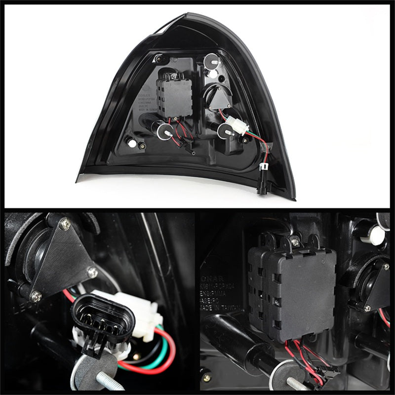 Spyder Pontiac Grand Prix 04-08 Light Bar LED Tail Light Black ALT-YD-PGP04-LED-BK - Mammoth Racing -