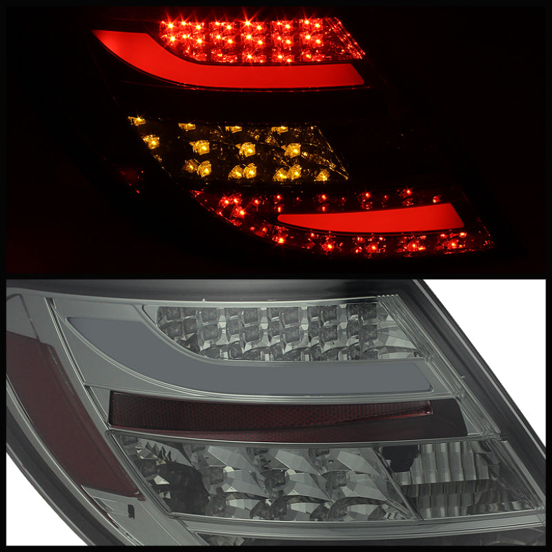 Spyder Mercedes Benz W204 C-Class 08-11 LED Tail Lights Incandescent - Smke ALT-YD-MBZC08-LED-SM - Mammoth Racing -